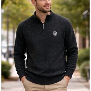 VTG Glenbrae Mens Lambswool The Royal Dublin Golf Course XL  Classic Quarter Zip